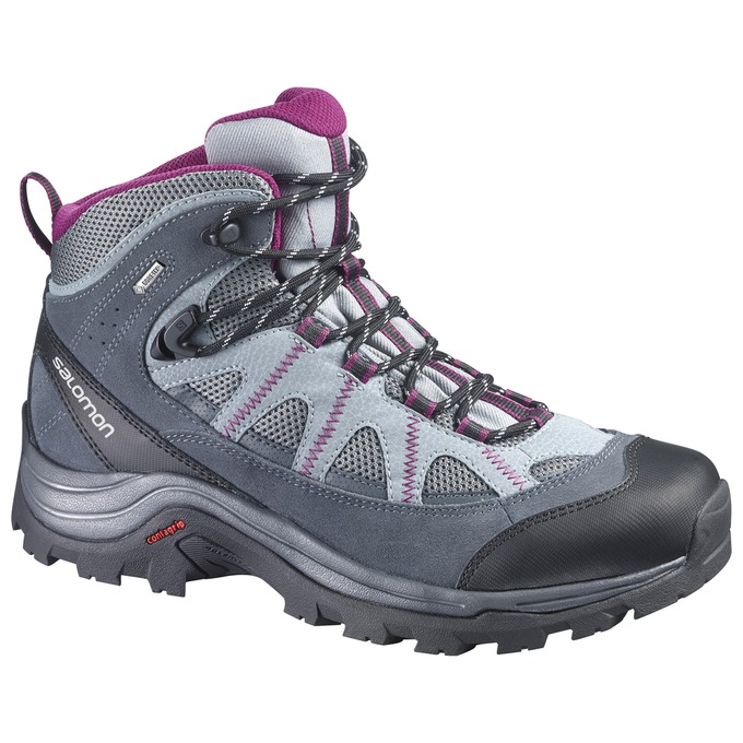 SALOMON UK AUTHENTIC LTR GTX® W - Womens Hiking Boots Silver/Purple,TFDY98630